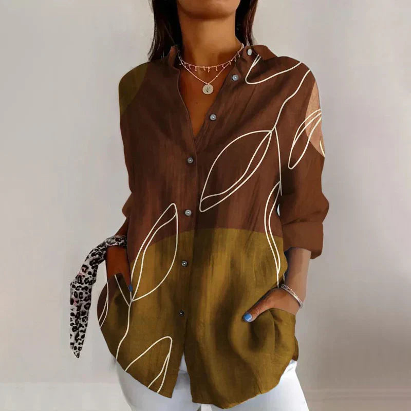 Iris | Women's Vintage Button-Front Blouse