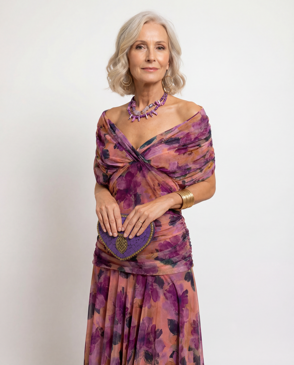 Isadora | Off-Shoulder Ruched Evening Dress