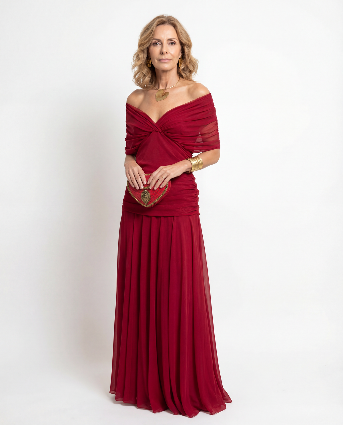 Isadora | Off-Shoulder Ruched Evening Dress