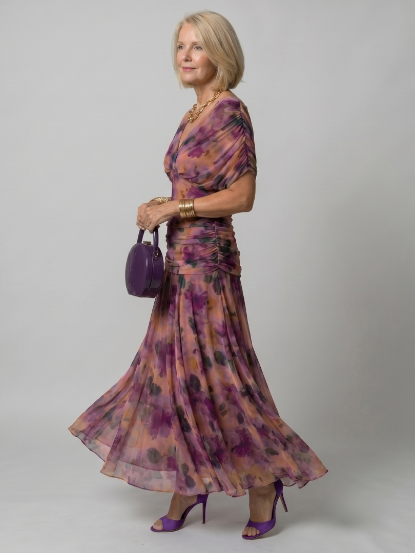 Lavinia | Women’s Floral Print Off-Shoulder Midi Dress
