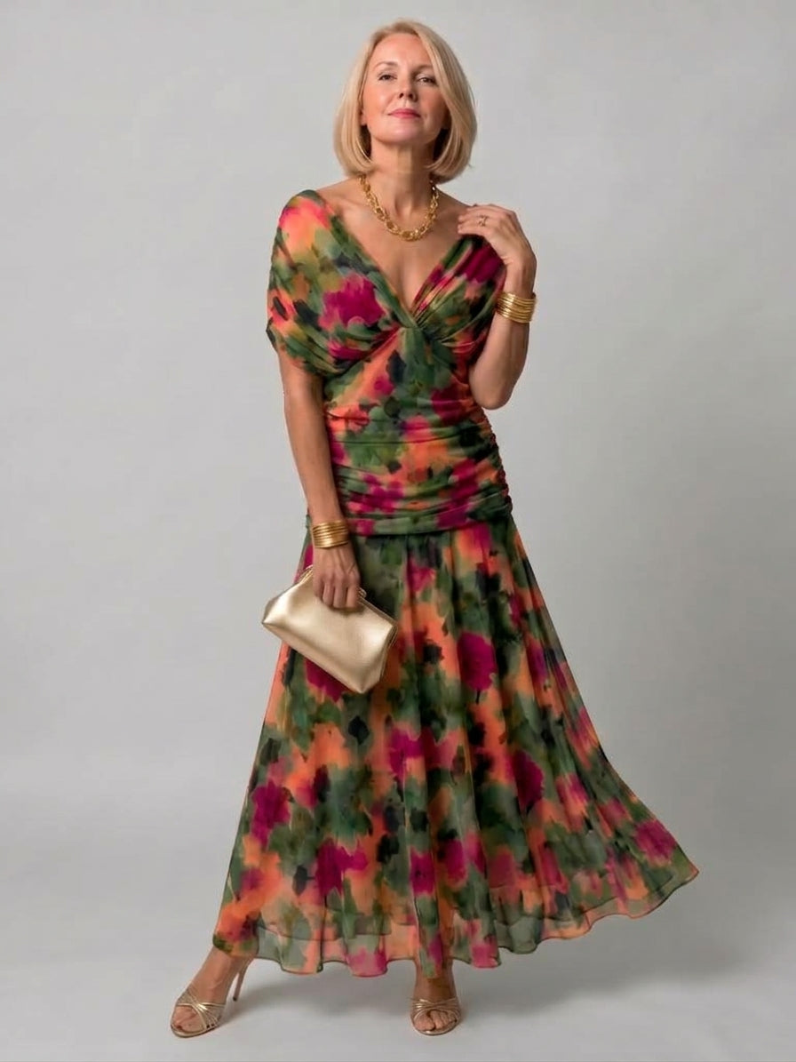 Lavinia | Women’s Floral Print Off-Shoulder Midi Dress