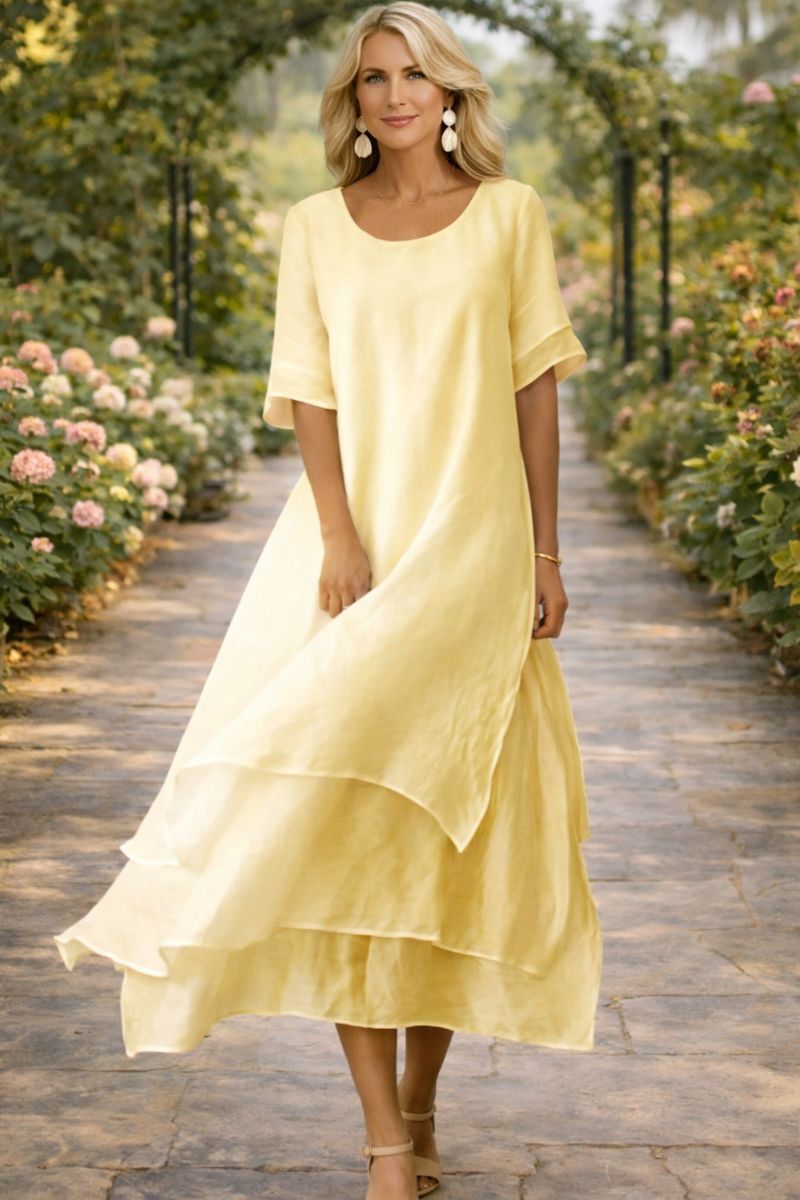 Linora | Women's Flowing Neckline Dress