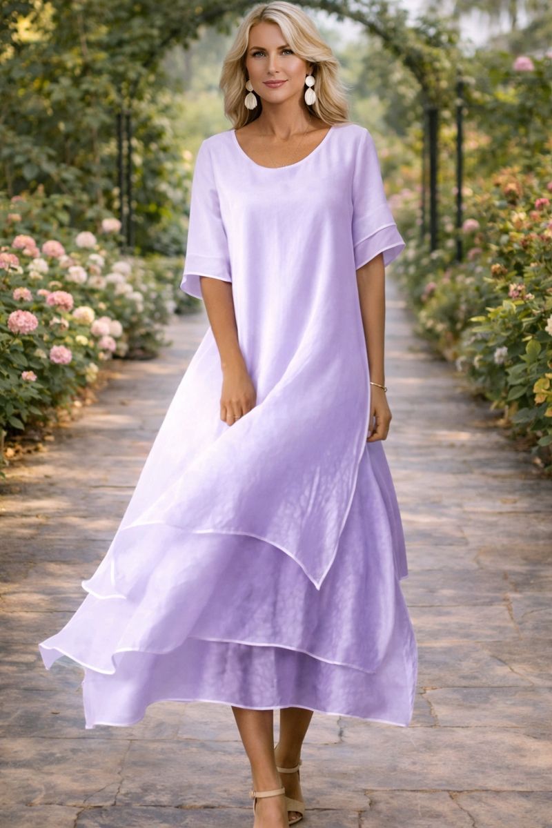 Linora | Women's Flowing Neckline Dress
