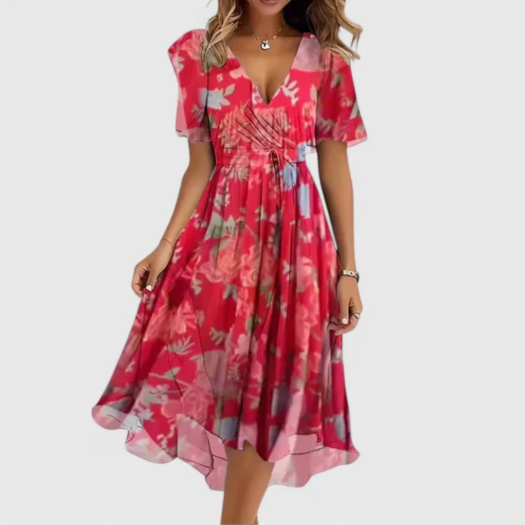 Maeve | Women’s Floral V-Neck Midi Dress