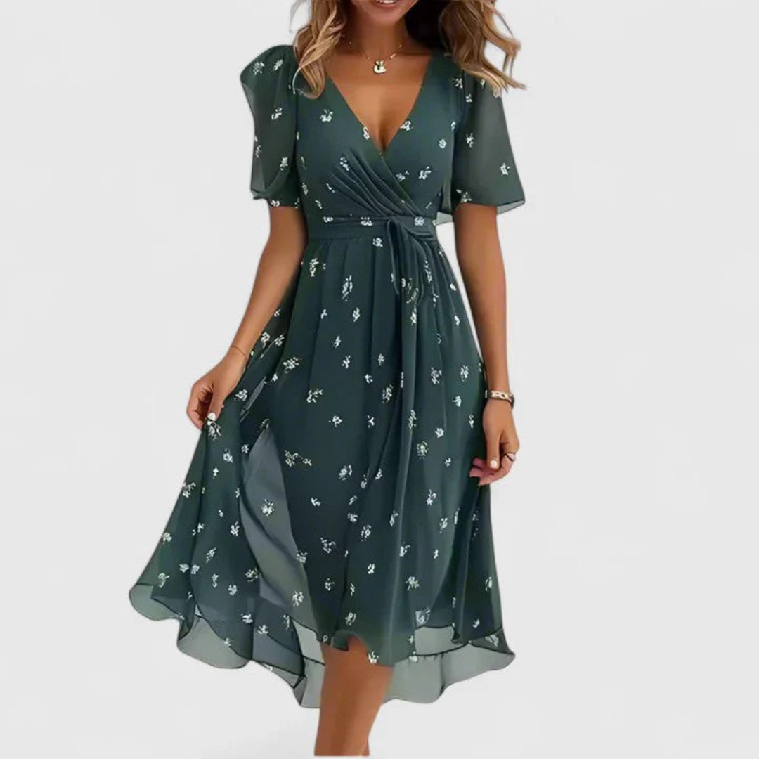 Maeve | Women’s Floral V-Neck Midi Dress