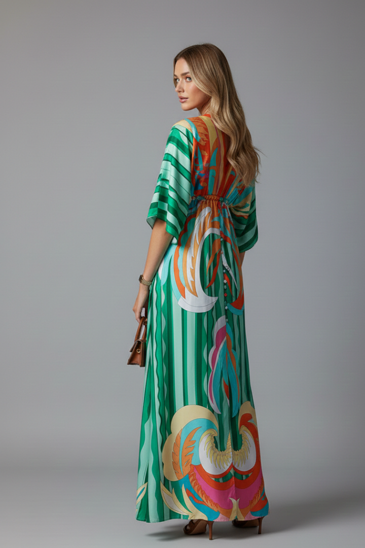 Manuela | Bohemian Printed Resort Maxi Dress