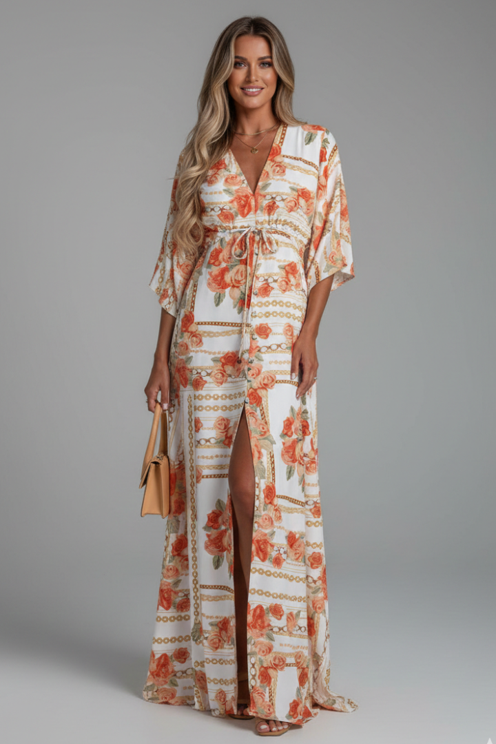 Manuela | Bohemian Printed Resort Maxi Dress