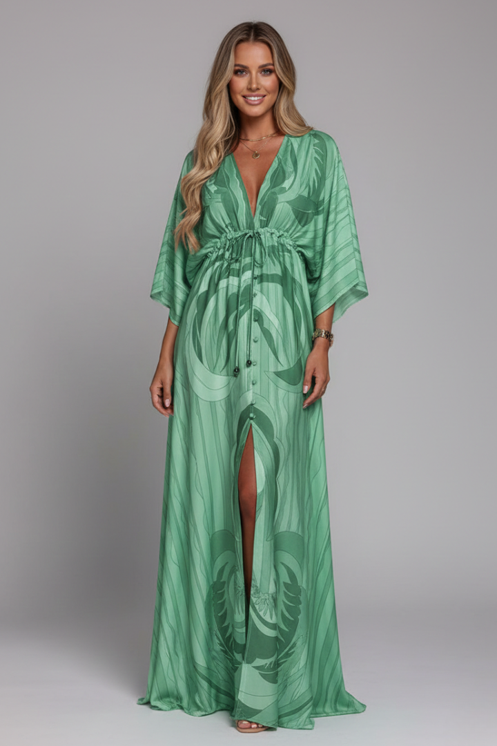 Manuela | Bohemian Printed Resort Maxi Dress