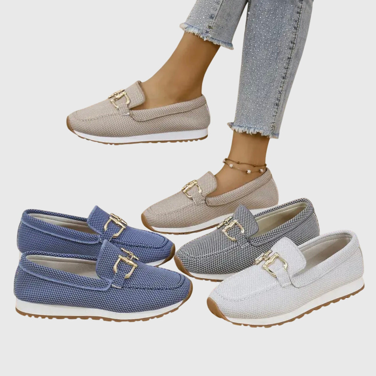 Marcella | Woven Slip-On Loafers