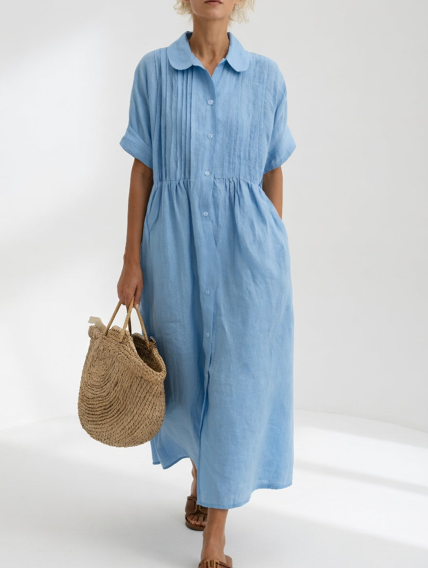 Maricar | Women's Button-Front Relaxed Maxi Shirt Dress