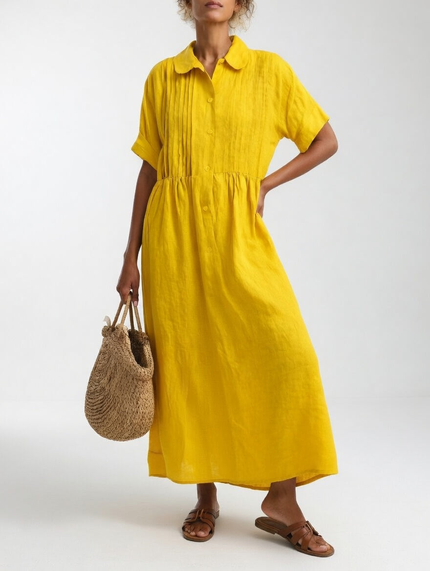 Maricar | Women's Button-Front Relaxed Maxi Shirt Dress