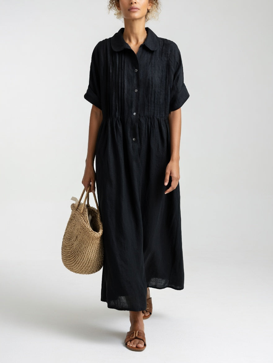 Maricar | Women's Button-Front Relaxed Maxi Shirt Dress