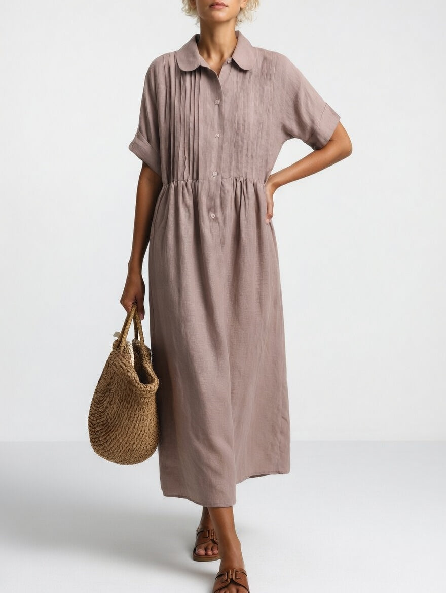Maricar | Women's Button-Front Relaxed Maxi Shirt Dress