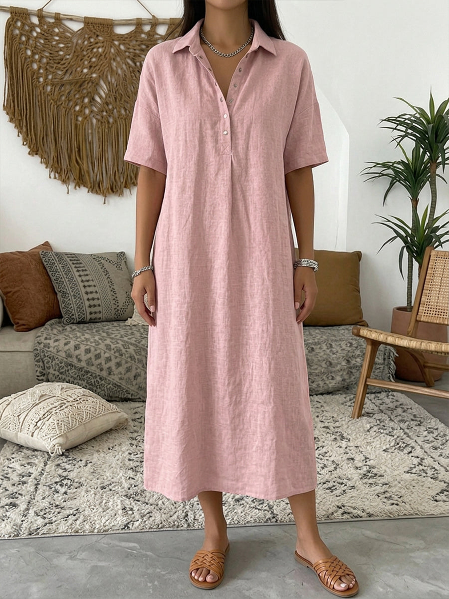 Marielle | Short-Sleeve V-Neck Polo Dress