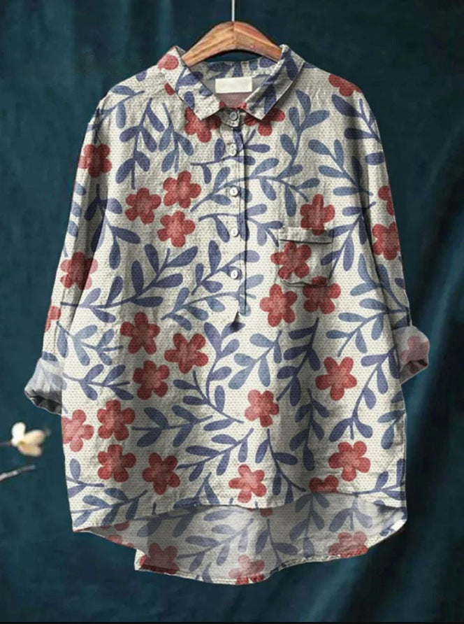 Marina | Women's Vintage Button-Front Blouse
