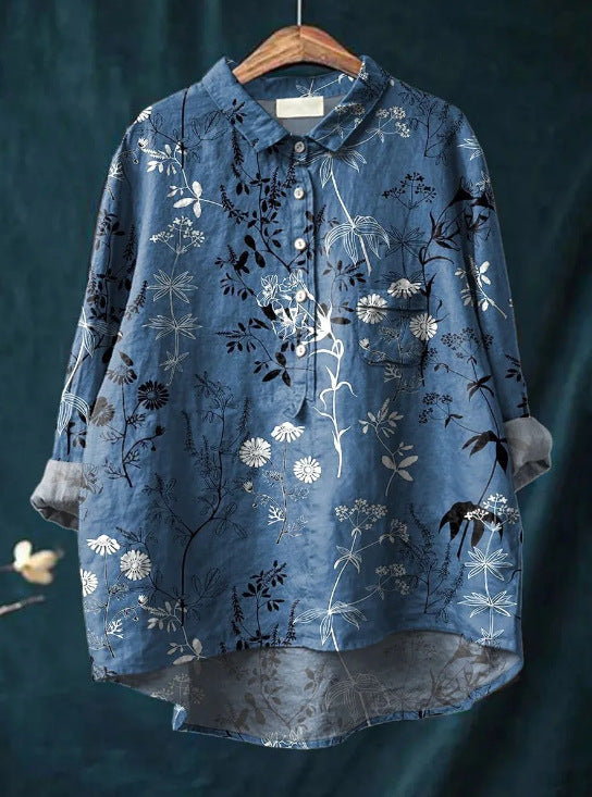 Marina | Women's Vintage Button-Front Blouse
