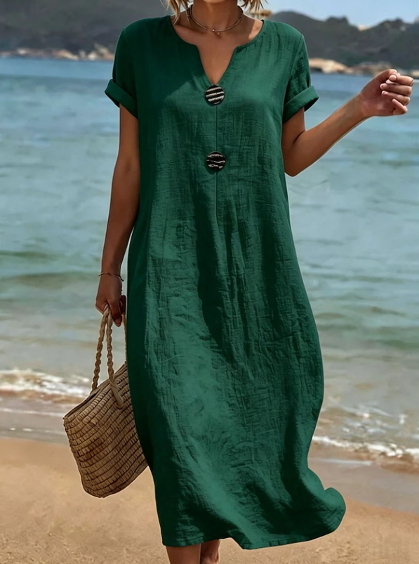 Marina | Women's Button-Front Beach Maxi Dress