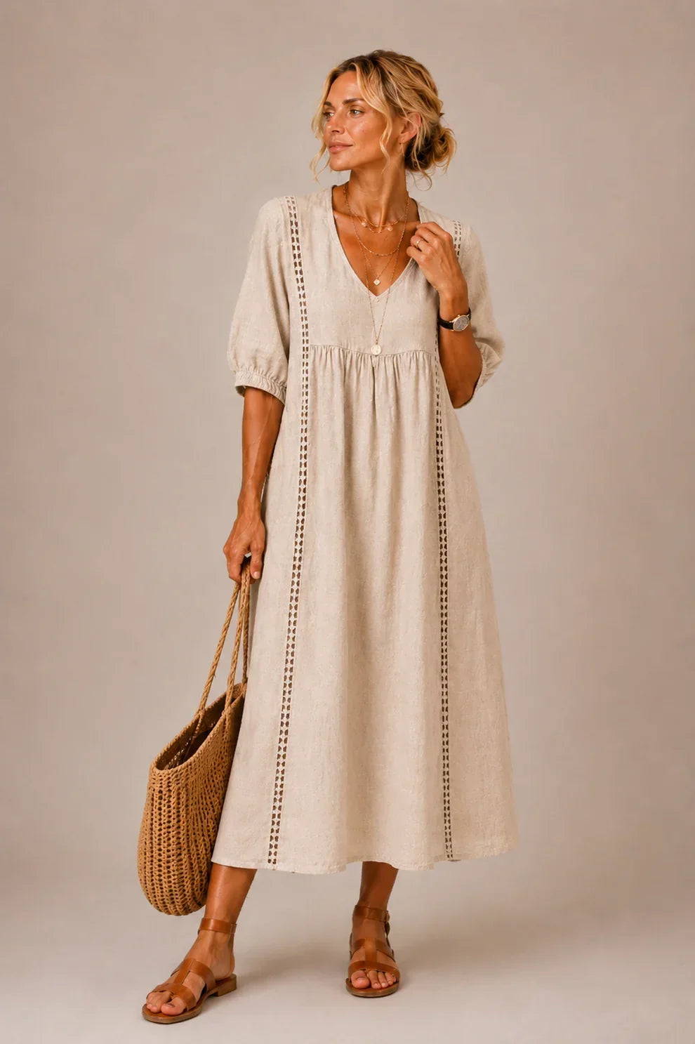 Marissa | V-Neck A-Line Maxi Dress