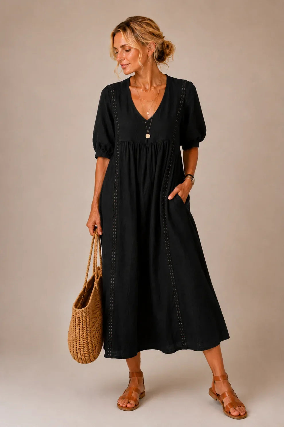 Marissa | V-Neck A-Line Maxi Dress