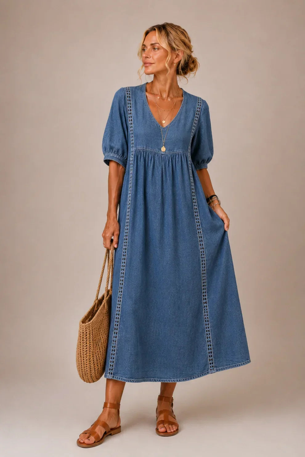 Marissa | V-Neck A-Line Maxi Dress