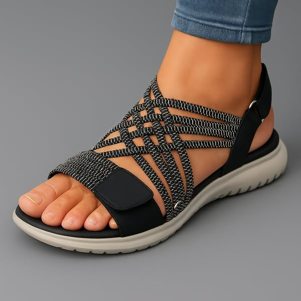 Marlene | Women’s Flat Sandals with Woven Straps