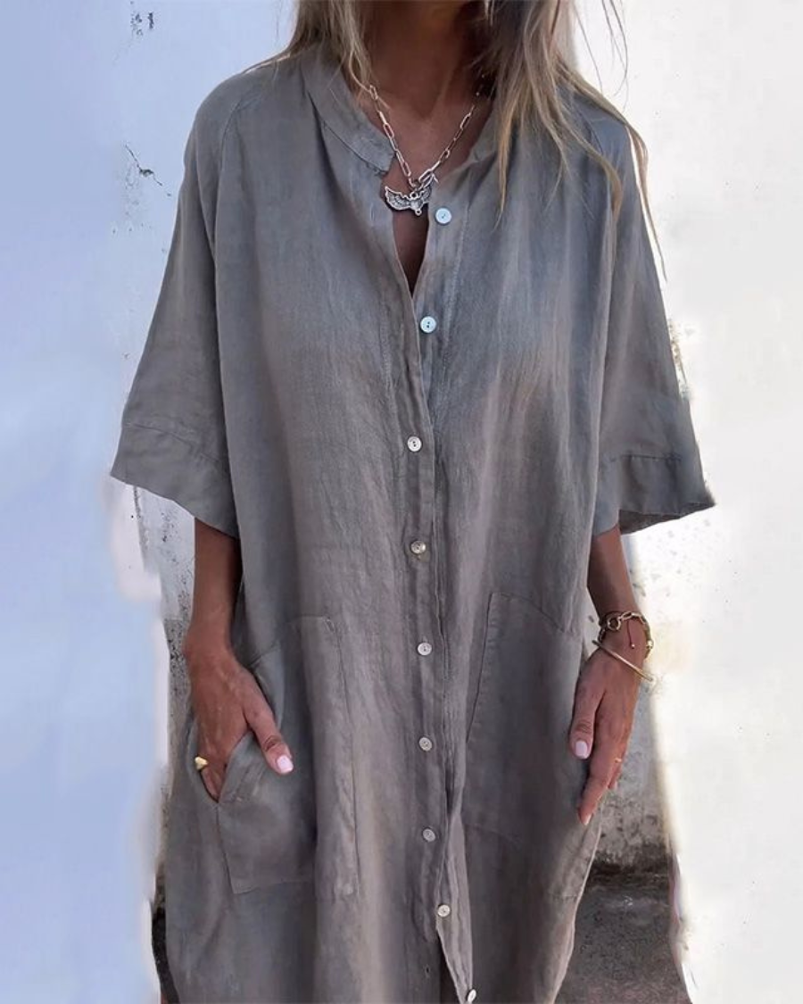 Nora | Relaxed Shirt Midi Dress