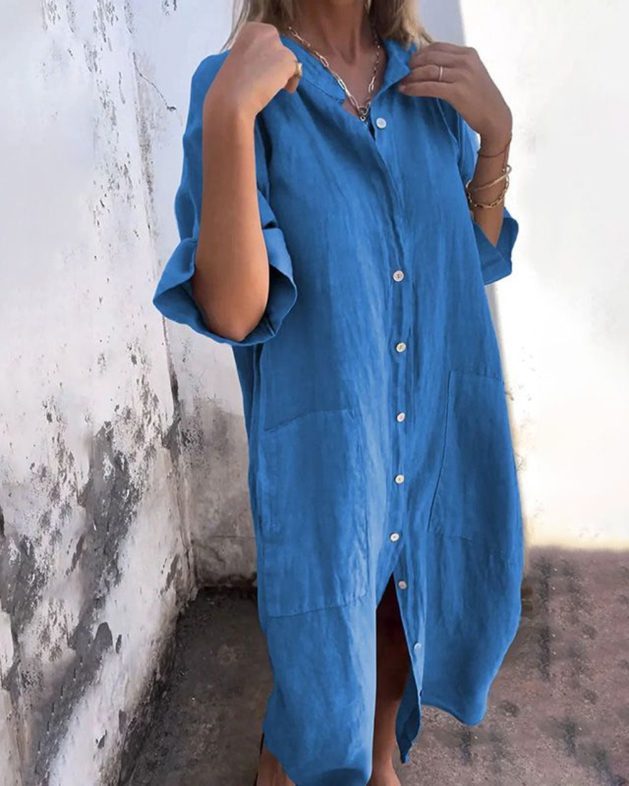 Nora | Relaxed Shirt Midi Dress