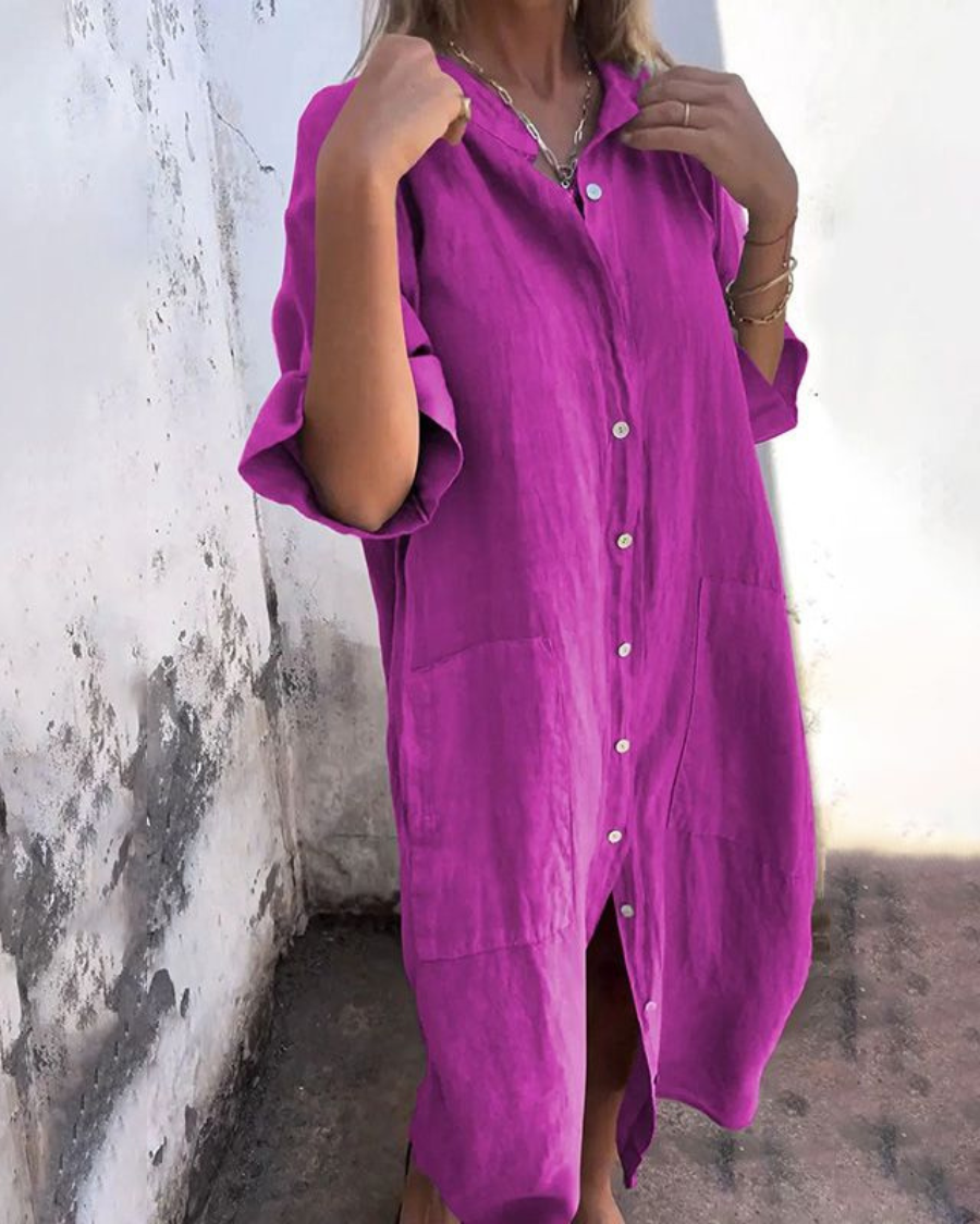 Nora | Relaxed Shirt Midi Dress