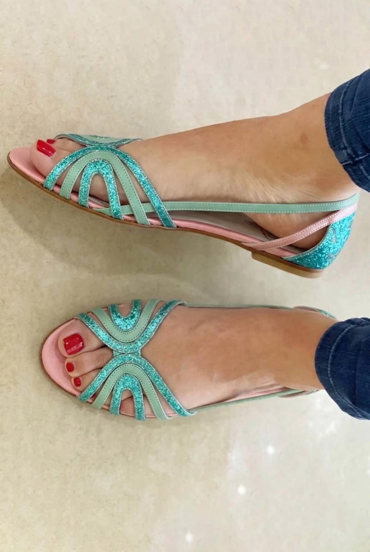 Odette | Women’s Strappy Flat Sandals with Slingback Strap