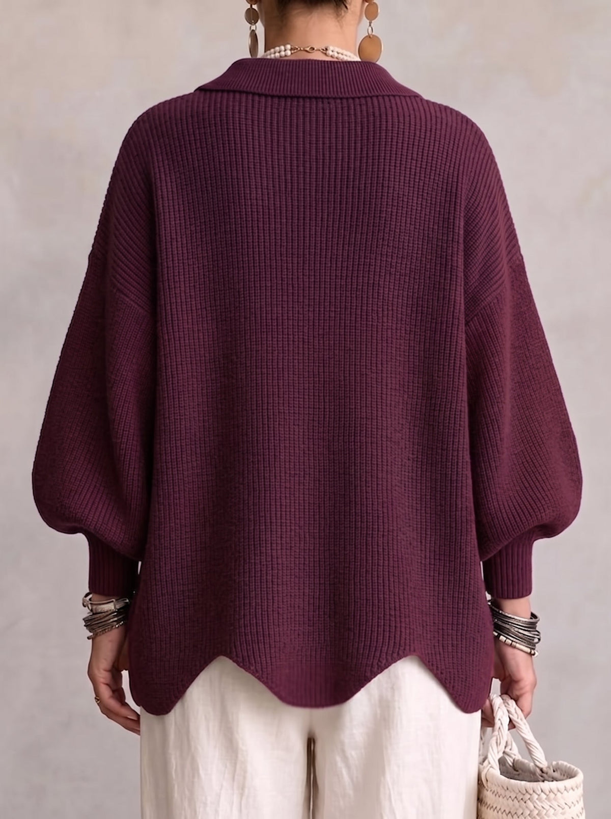 Orlisse | Women's Oversized Button-Up Cardigan