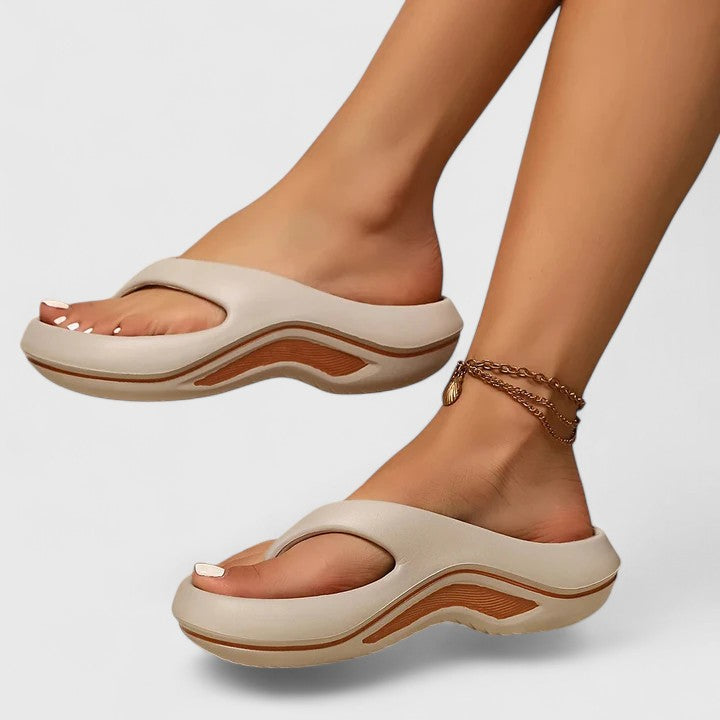 Paige | Women's Slip-On Slide Sandals with Contoured Footbed