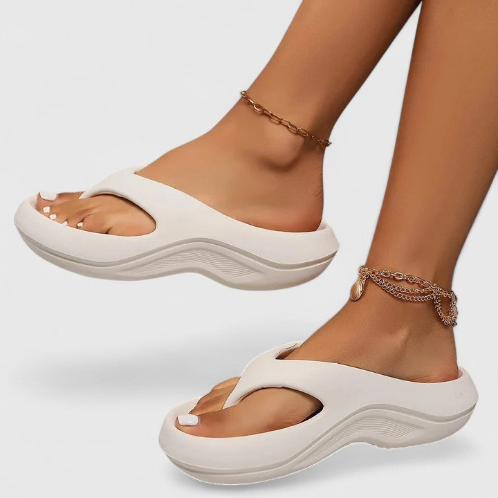 Paige | Women's Slip-On Slide Sandals with Contoured Footbed