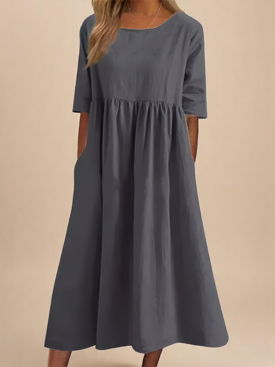 Penelope | Women's Short-Sleeve Dress with Side Pockets