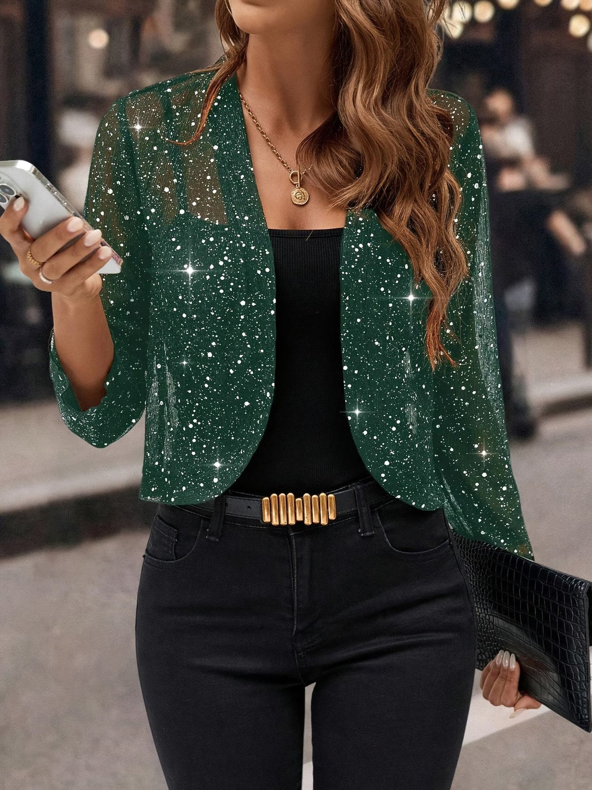 Philippa | Women's Sequin Cardigan Jacket