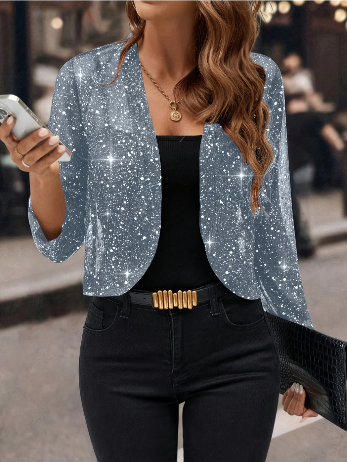 Philippa | Women's Sequin Cardigan Jacket