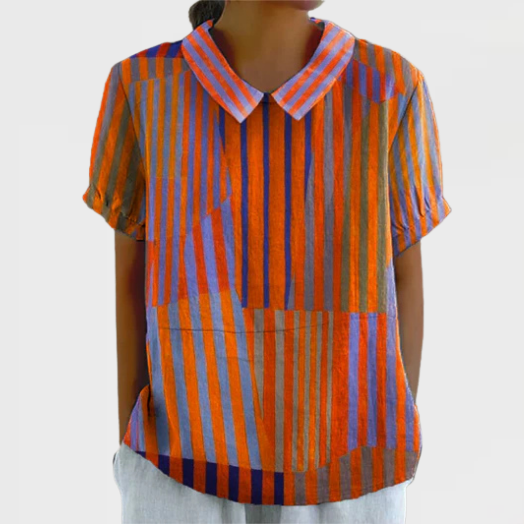 Marina | Women’s Geometric Striped Shirt