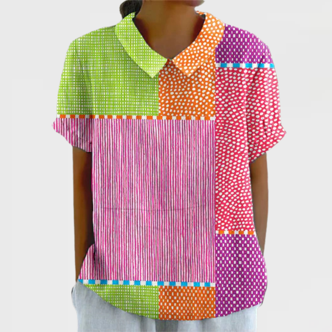Taryn | Women’s Colorful Patchwork Shirt