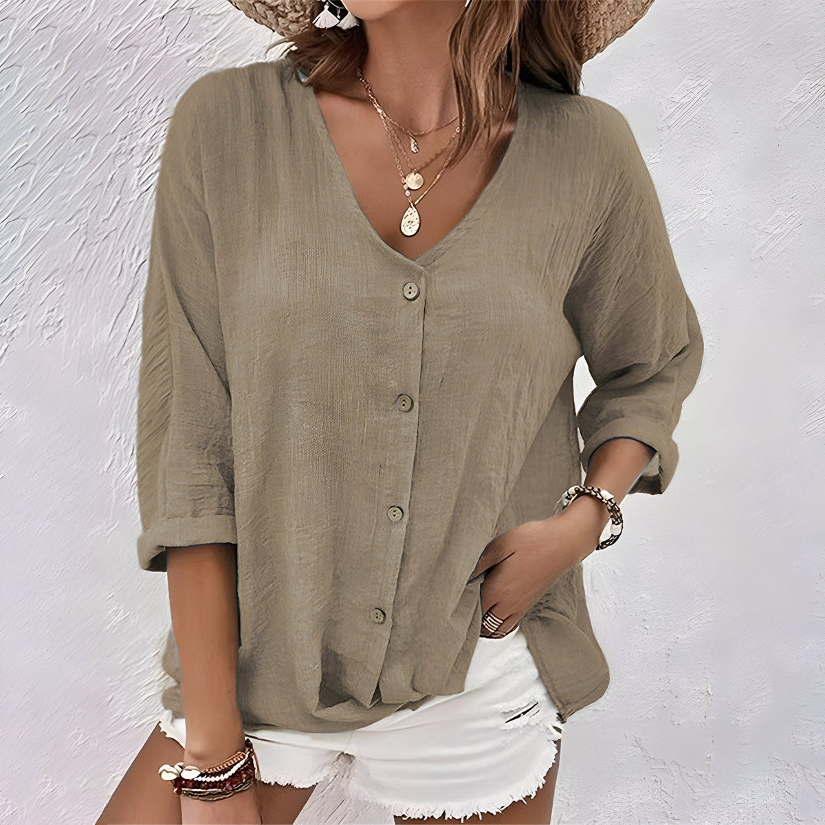 Serena | Relaxed Button-Up Blouse