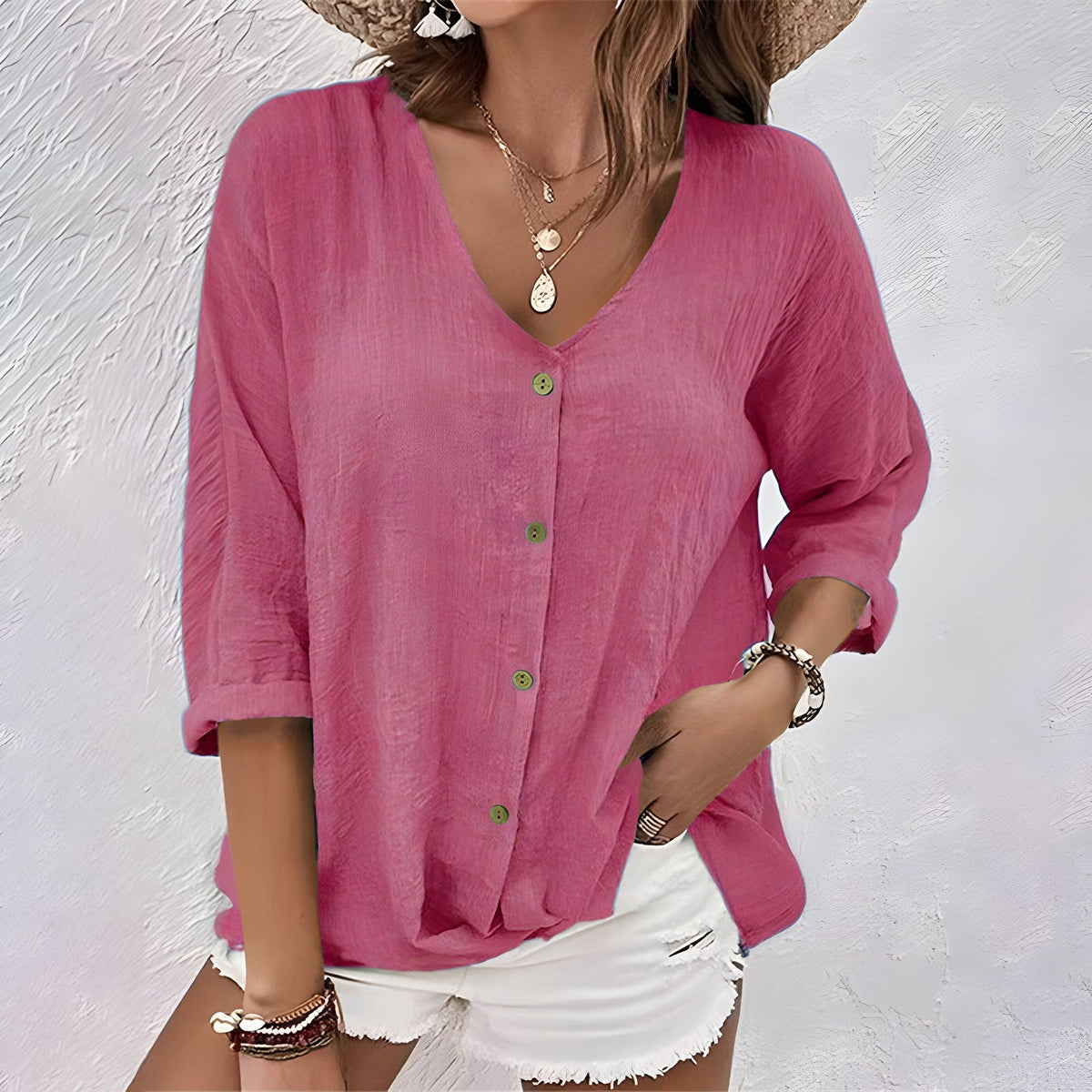 Serena | Relaxed Button-Up Blouse
