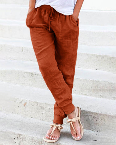 Sheena | Women's Drawstring Jogger Pants with Tapered Legs