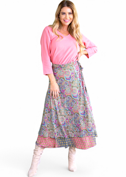 Olive Wrap Skirt