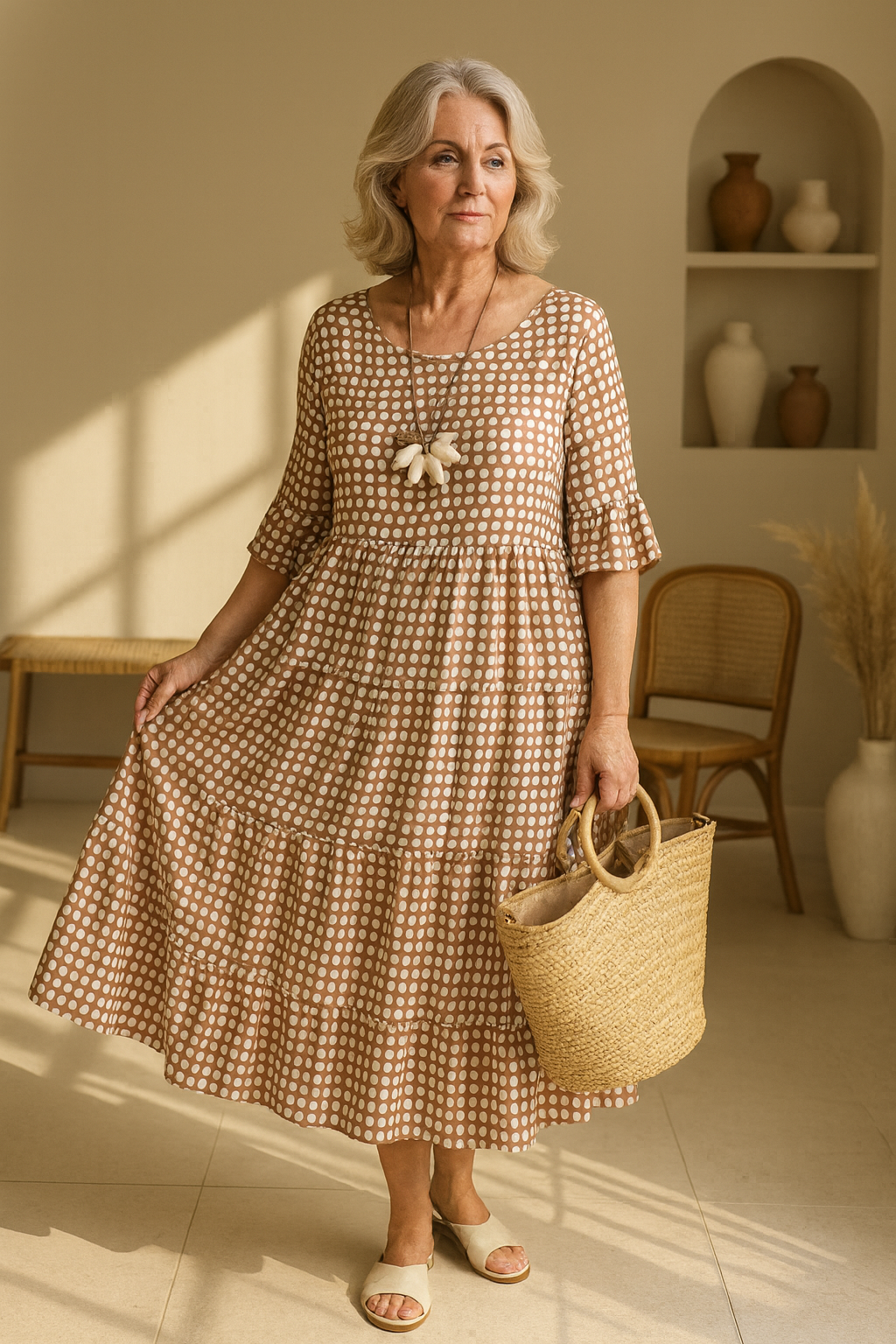 Velisse | Women's Short-Sleeve Midi Dress