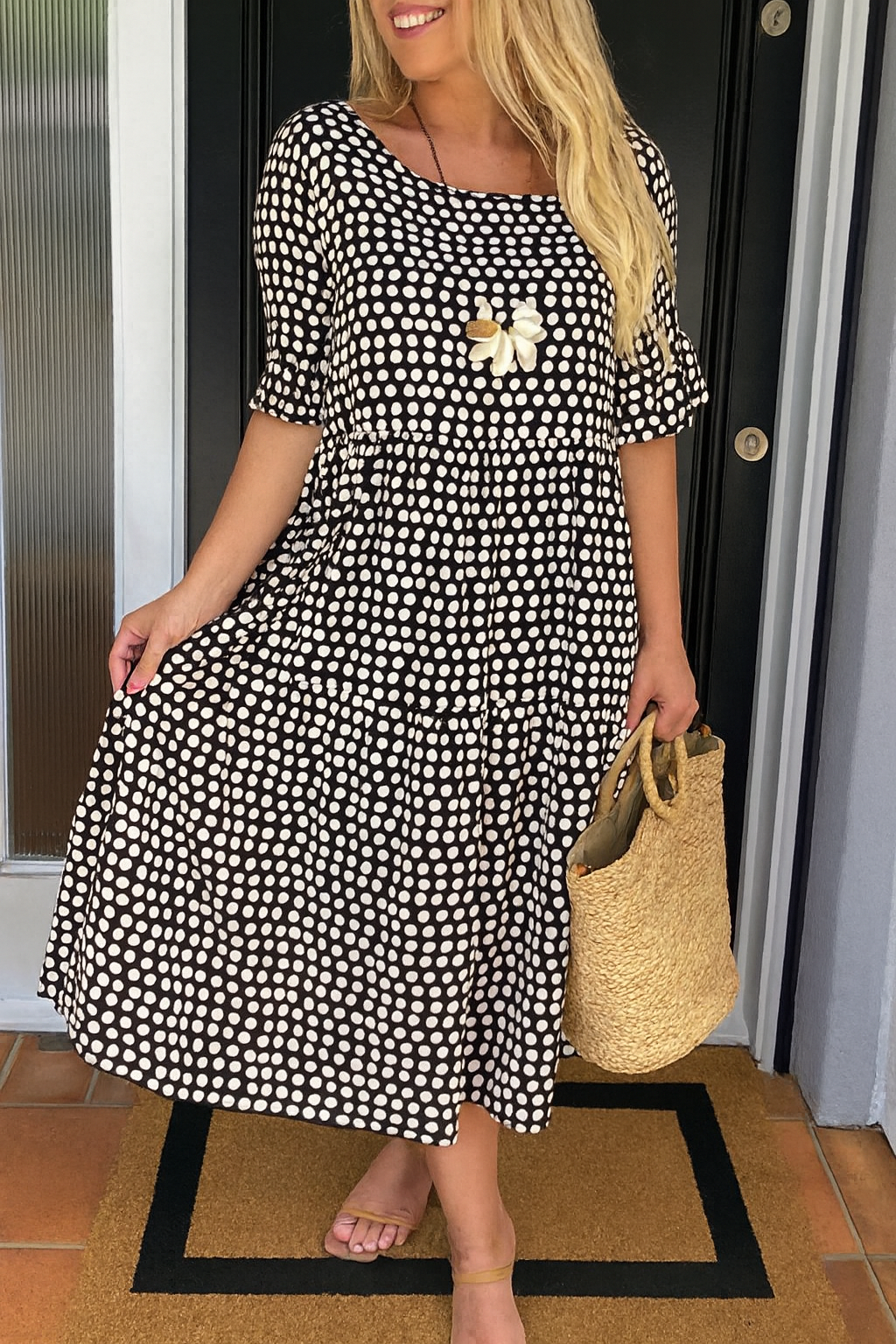Velisse | Women's Short-Sleeve Midi Dress