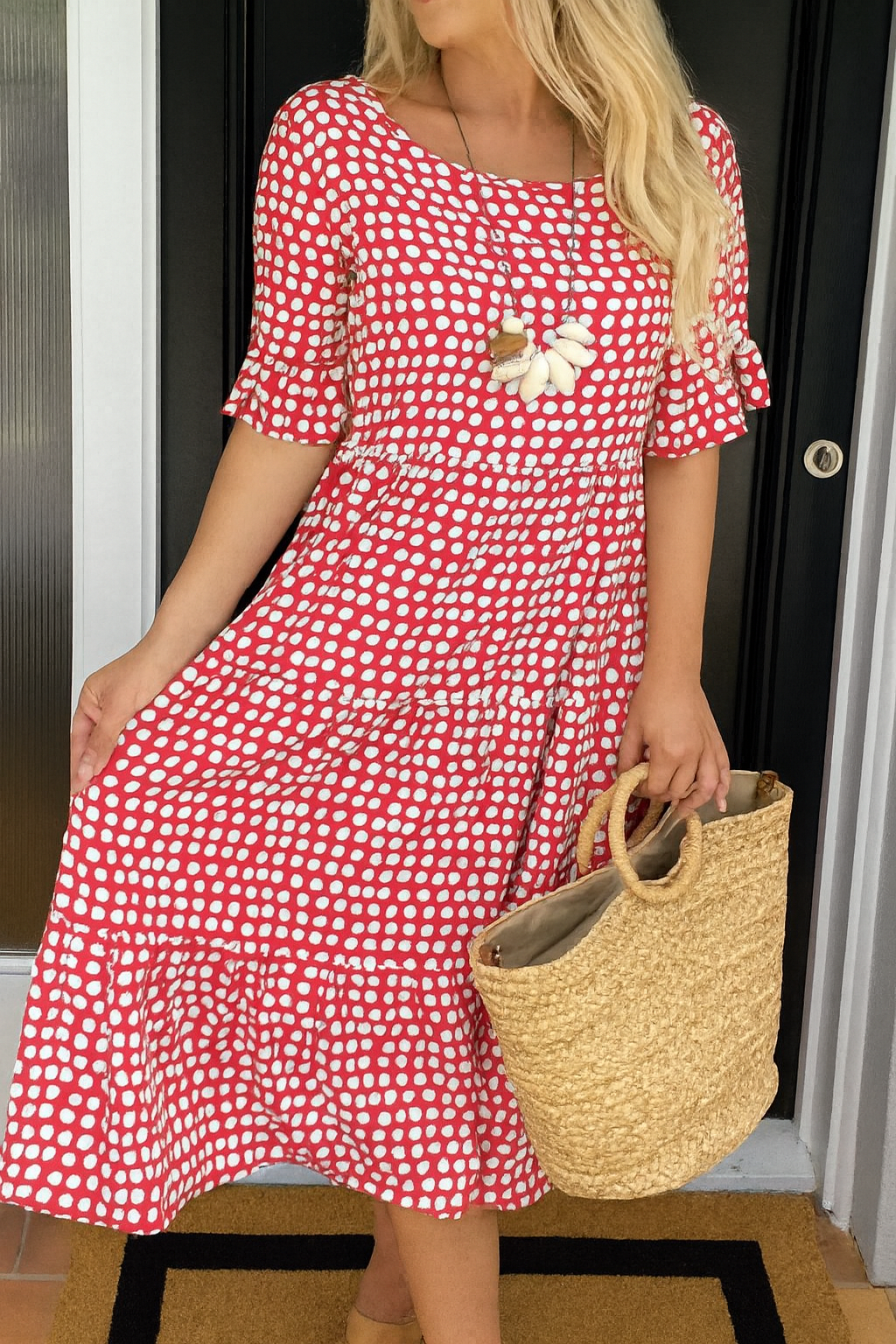 Velisse | Women's Short-Sleeve Midi Dress