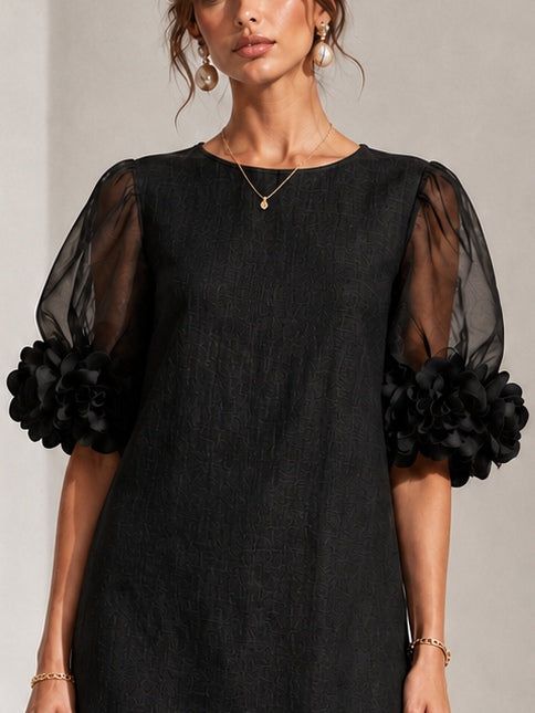 Victoria | Women's Puff Sleeve Floral Cuff Mini Dress