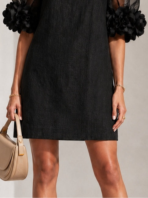 Victoria | Women's Puff Sleeve Floral Cuff Mini Dress