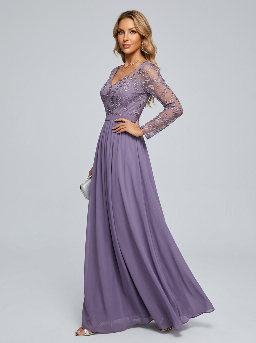 Women's Maxi Dress Long Sleeve | Formal Evening