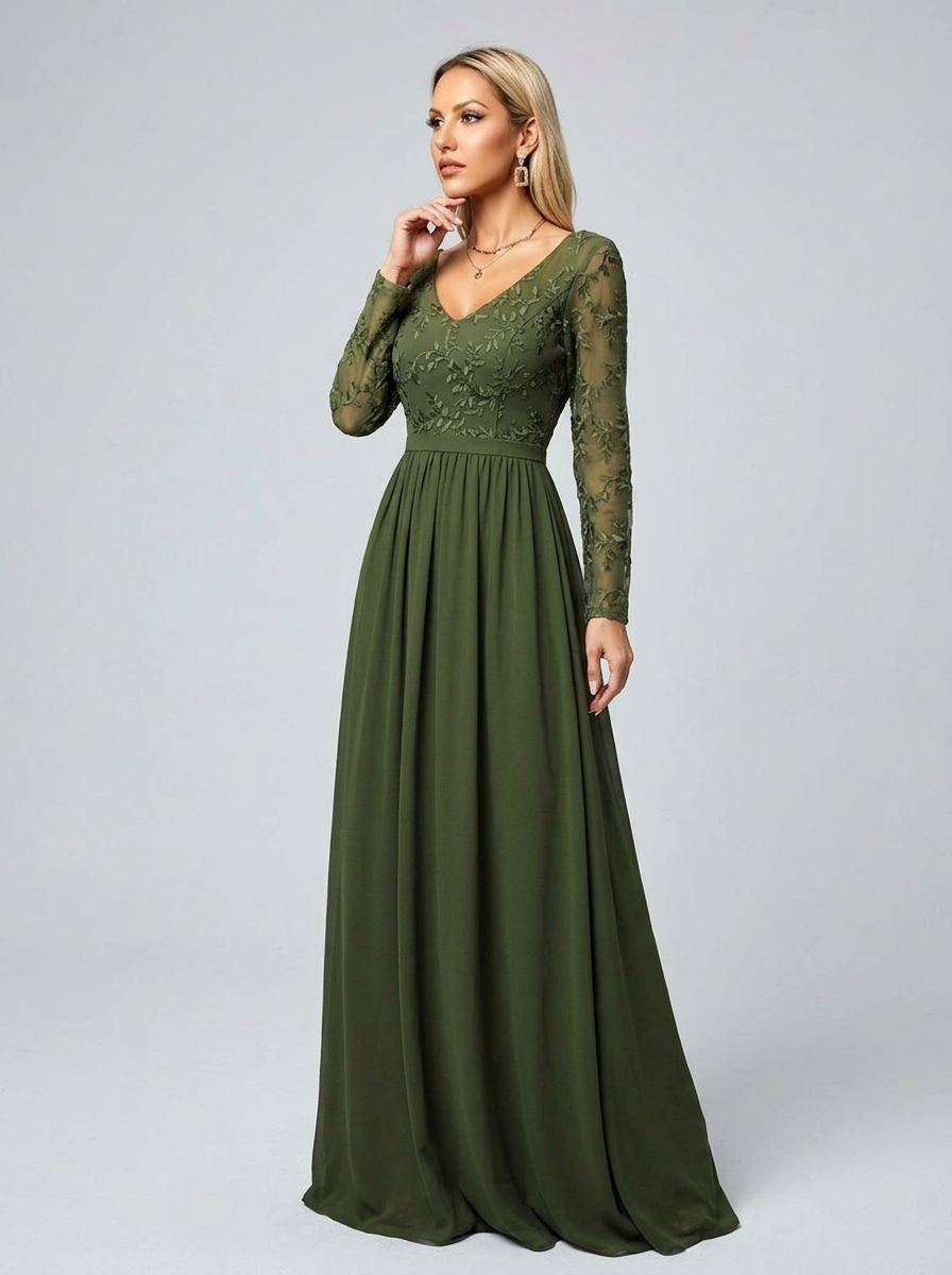 Women's Maxi Dress Long Sleeve | Formal Evening