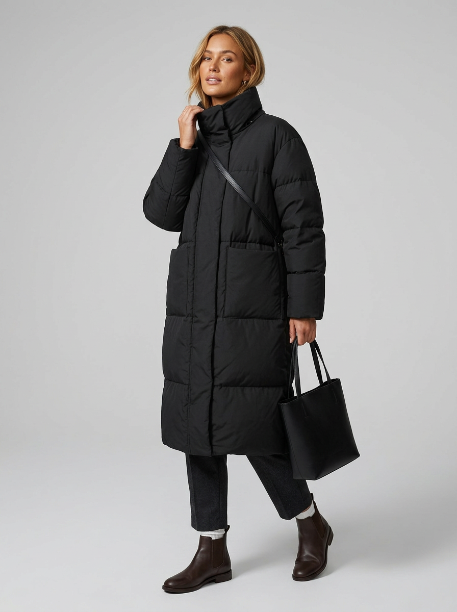 Women's Puffer Jacket Quilted Long | Winter