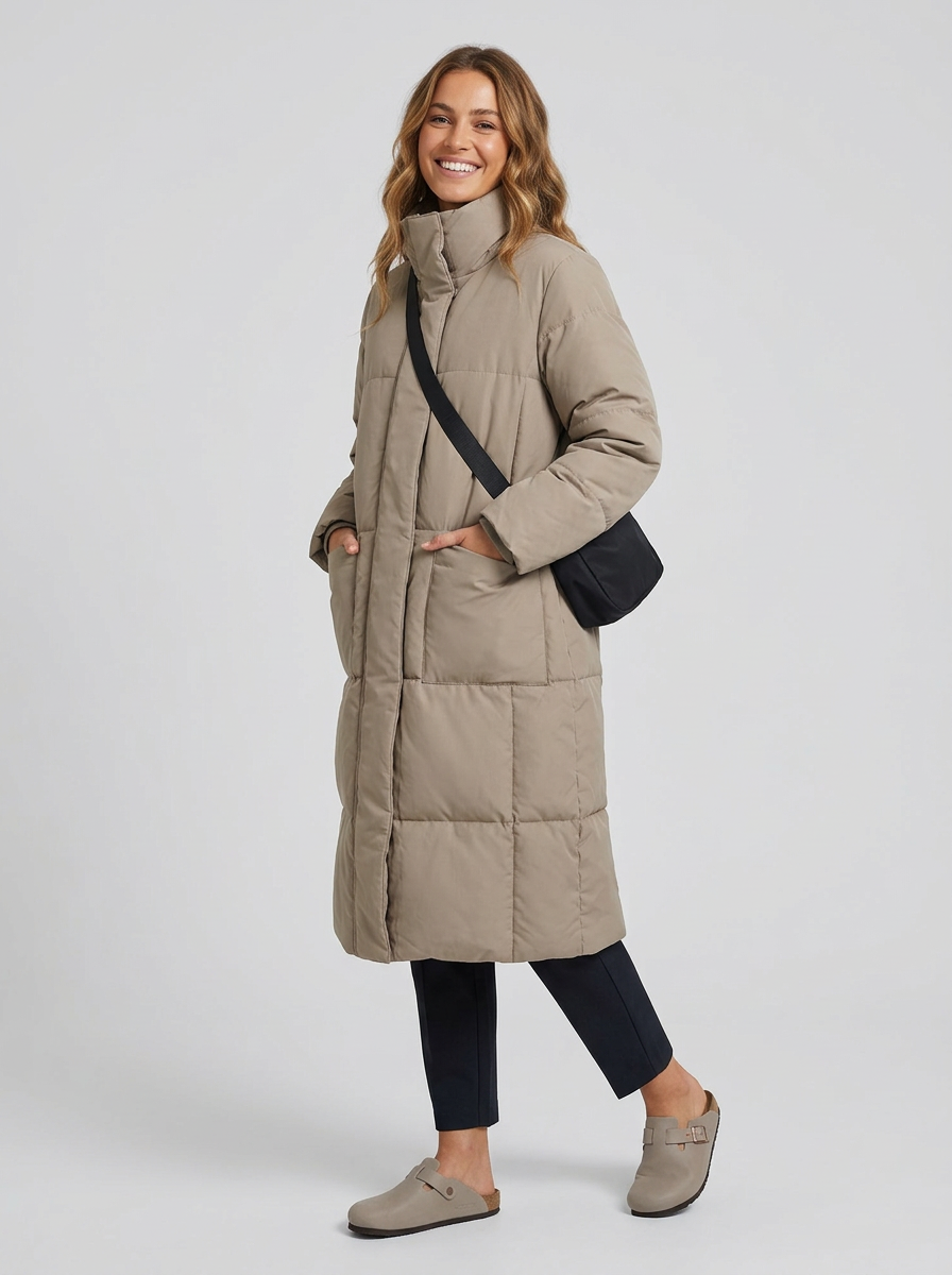 Women's Puffer Jacket Quilted Long | Winter